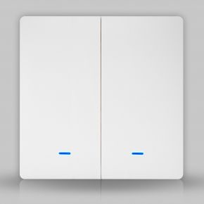 Wi-Fi вимикач білий Tuya (2 клавіші)