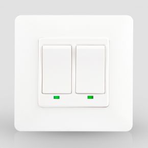 Wi-fi вимикач Moes Smart Wall module switch (2 клавіші) WS-EUY2-W