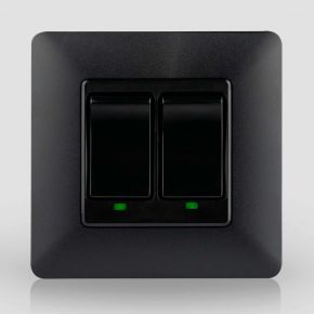 Wi-fi вимикач Moes Smart Wall module switch (2 клавіші) WS-EUY2-B