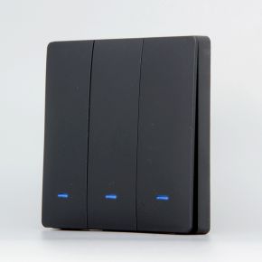 Wi-Fi выключатель черный Tuya (3 клавиши)