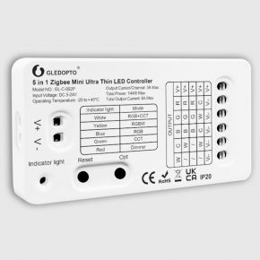 Zigbee LED контроллер mini 5-в-1 Gledopto (Tuya smart) GL-C-002P