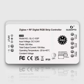 Zigbee LED контроллер Gledopto для адресных лент (Tuya smart) GL-C-103P