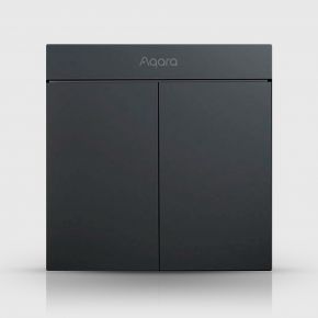 Zigbee выключатель Aqara H1M (темно-серый, 2 клавиши) ZNQBKG25LM